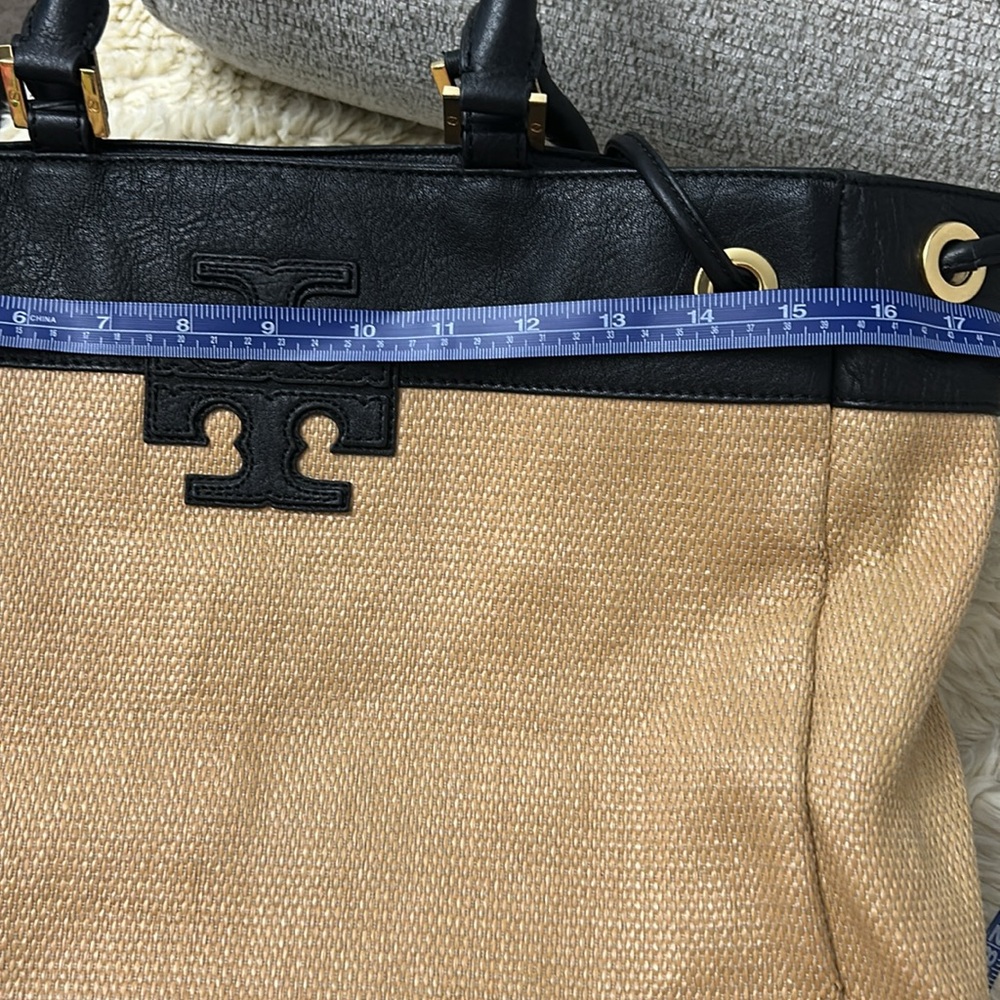 Tory Burch Black and Tan Tote Bag - Picture 12 of 16